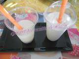 Milk shake vanille, mangue et ses perles de cassis