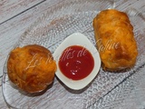 Mini cake aux knackis, cheddar et ketchup