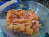 Salade de melon aux crevettes