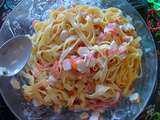 Salade de surimi et tagliatelles