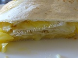 Wrap aux pommes, miel et camembert