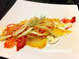 Salade de carpaccio de haddock aux agrumes