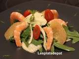 Salade de gambas aux agrumes