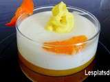 Verrine clémentine, fromage blanc, chantilly curcuma