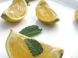 Mojito jello shots dans son citron