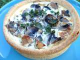 Quiche poulet champignons