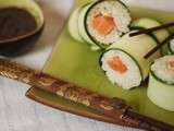 Maki saumon et courgette à la sauce fenouil