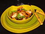 Salade aux abricots et crevettes