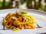 Tagliatelles de légumes carbonara