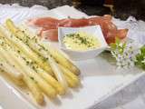 Asperges sauce crème à la moutarde citronnée