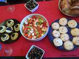 Blinis à l'écrasée d'avocat et crabe et caviar