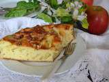 Gâteau au fromage blanc allégé, aux pommes et noisettes