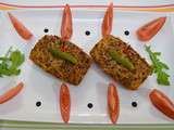 Terrine de quinoa aux tomates, fromage frais et olives