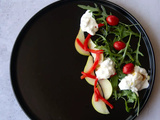 Assiette de salade de poire et Burrata