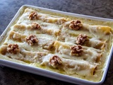 Cannelloni fourrés au potiron et au poireau