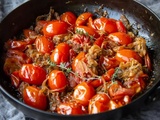 Confit d’oignon rouge et tomates cerises