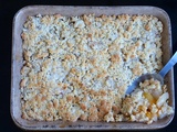 Crumble d’été aux pêches et aux poires