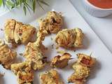 Brochettes de poulet au curry