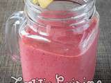 Smoothie ananas, framboises et basilic {Cru et végane}