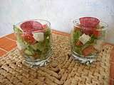 Verrine tomate feta concombre