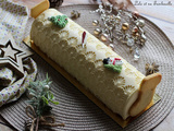 Bûche mousse vanille & poires caramélisées