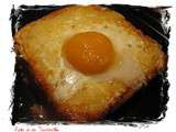 Croque madame bacon et mozzarella