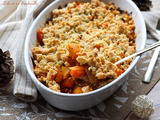 Crumble de butternut & carottes au chorizo