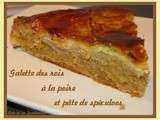 Galette des rois à la poire et pâte de spéculoos