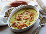 Gratin de patates douces au lait de coco