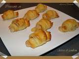 Mini croissants au chèvre et jambon