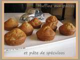 Muffins aux poires et à la pâte de spéculoos