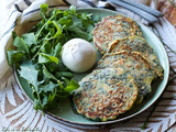 Pancakes aux épinards & saumon fumé