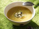 Soupe de poireaux au bleu d’Auvergne