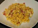 Tagliatelles aux poireaux & chorizo