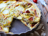 Tarte aux cœurs d’artichauts & tomates confites