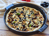 Tarte fine aubergines, pesto & feta