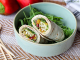 Wraps de courgette grillée, lomo & roquette