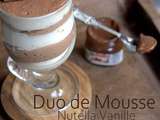 Duo de mousse Nutella Vanille