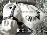 Gateau anniversaire tete de cheval