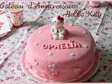 Gateau d'anniversaire Hello Kitty pate a sucre