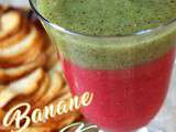 Smoothie banane kiwi et framboises sans sucre