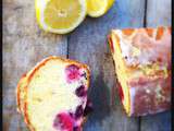 Cake citron aux myrtilles et aux framboises