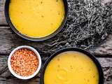 Soupe de courge et lentilles corail