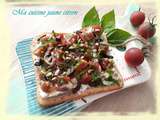 Tartine tomates cerises basilic