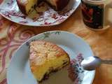 Gateau yaourt, chocolat blanc et pepites de chocolat