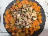 Plat de quinoa, panais, petits pois et courge butternut à la sauge