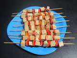 Brochettes de tofu mariné