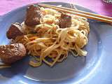 Boeuf sauté aux tagliatelles de riz