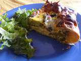 Quiche brocolis, jambon, cantal