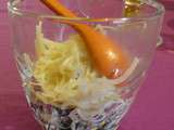 Verrine: épinard/ricotta et cheveux d'ange